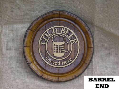 Barrel End Labelled COLD BEER Served Here. Brand New Products. Collections are allowed.