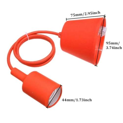 Silicone Colourful Ceiling Pendant E27 Lamp Holder DIY Ceiling. Collections are allowed