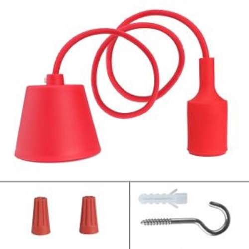 Silicone Colourful Ceiling Pendant E27 Lamp Holder DIY Ceiling. Collections are allowed