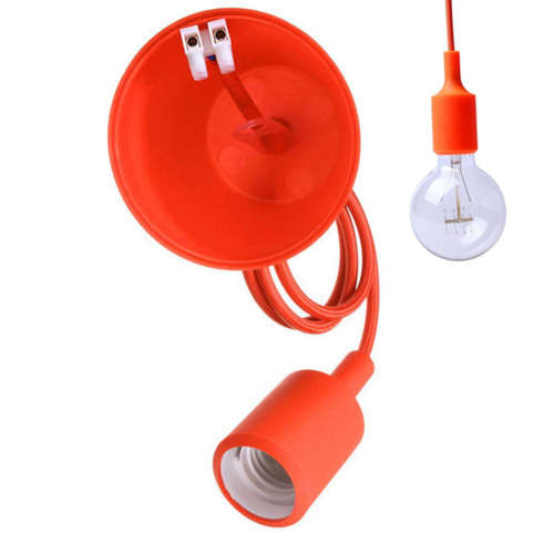 Silicone Colourful Ceiling Pendant E27 Lamp Holder DIY Ceiling. Collections are allowed