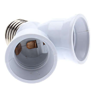 E27 to 2x E27 Light Bulb Socket Splitters, Adapters, Converters. Collections Are Allowed.
