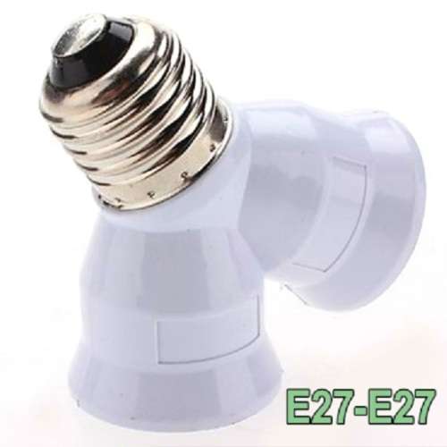 E27 to 2x E27 Light Bulb Socket Splitters, Adapters, Converters. Collections Are Allowed.