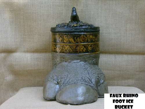 Ice Buckets: Faux Rhino Foot. Brand New Products. Collections are allowed.