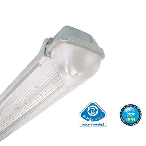 LED T8 Fluorescent Tube Fitting Weatherproof Single Closed Channel 5ft 1500mm. Collections allowed