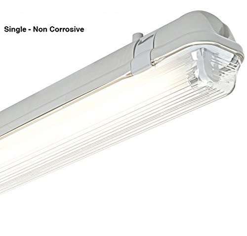 LED T8 Fluorescent Tube Fitting Weatherproof Single Closed Channel 5ft 1500mm. Collections allowed