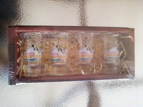CHEETAHS RUGBY DOUBLE SHOOTER GLASSES GIFT SET. Collections are allowed.