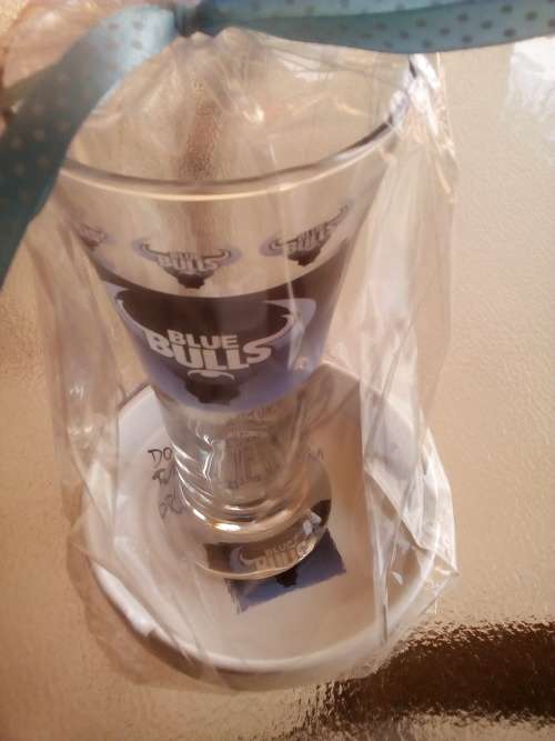 Blue Bulls Rugby Flared Pilsener Glass and Ceramic Ashtray Gift Pack. Collections Are Allowed.