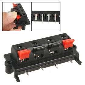 Spring Loaded Terminal Block Connectors, Red And Black Speaker Terminals. Collections Are Allowed.