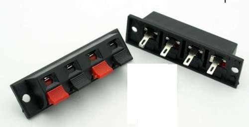 Spring Loaded Terminal Block Connectors, Red And Black Speaker Terminals. Collections Are Allowed.