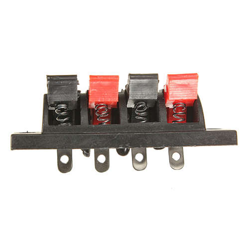 Spring Loaded Terminal Block Connectors, Red And Black Speaker Terminals. Collections Are Allowed.