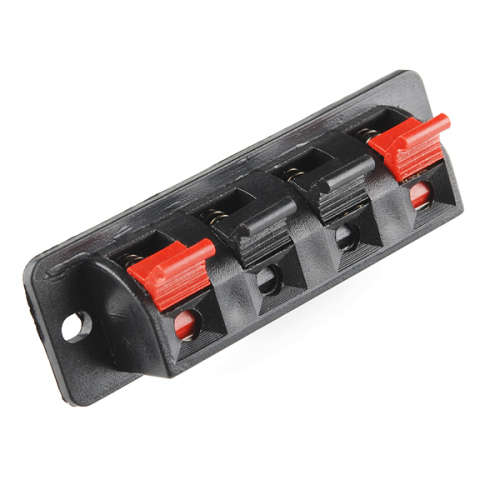 Spring Loaded Terminal Block Connectors, Red And Black Speaker Terminals. Collections Are Allowed.