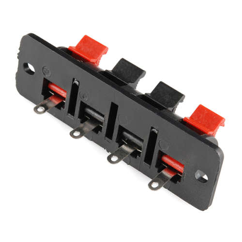Spring Loaded Terminal Block Connectors, Red And Black Speaker Terminals. Collections Are Allowed.