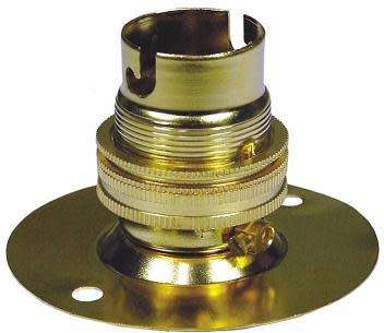 Standard B22 Brass Bayonet Clip Lamp / Light Bulb Holder / Fitting / Adapter. Collections Allowed.