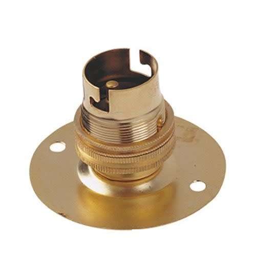 Standard B22 Brass Bayonet Clip Lamp / Light Bulb Holder / Fitting / Adapter. Collections Allowed.