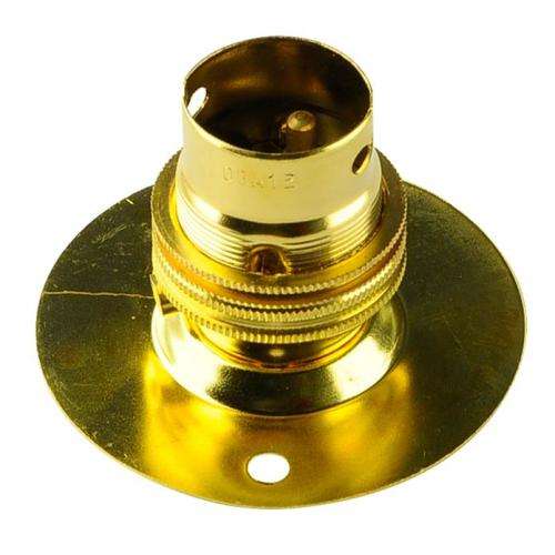 Standard B22 Brass Bayonet Clip Lamp / Light Bulb Holder / Fitting / Adapter. Collections Allowed.