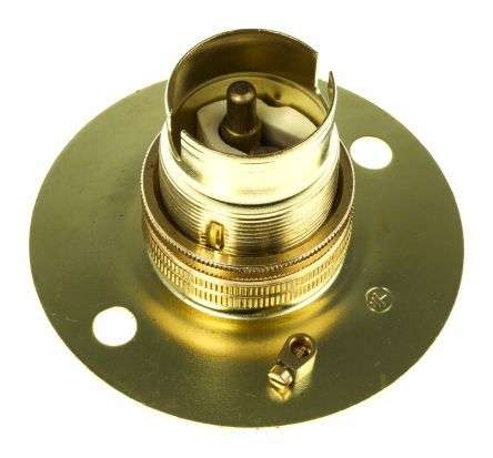 Standard B22 Brass Bayonet Clip Lamp / Light Bulb Holder / Fitting / Adapter. Collections Allowed.