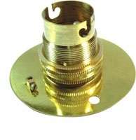 Standard B22 Brass Bayonet Clip Lamp / Light Bulb Holder / Fitting / Adapter. Collections Allowed.