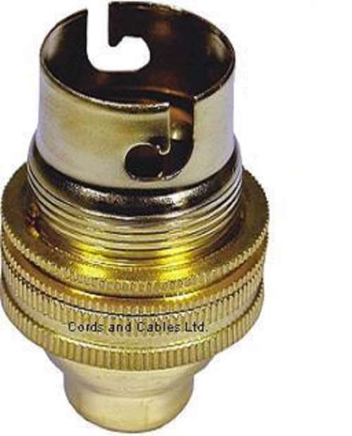 Standard B22 Brass Bayonet Clip Lamp, Light Bulb Holder, Fitting, Adaptor. Collections Are Allowed.