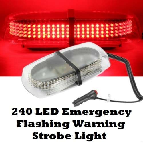 Red LED Emergency Flashing Warning Strobe Light Bar. Collections are allowed.