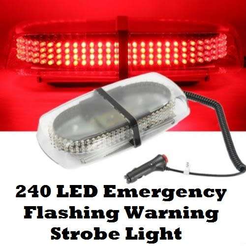 Red LED Emergency Flashing Warning Strobe Light Bar. Collections are allowed.