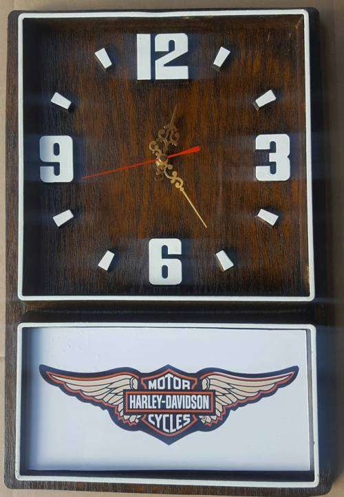 Harley Davidson Motor Cycles Box Clock. Brand New Product. Collections are allowed.