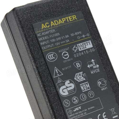 AC/DC Adapter Power Supply/Transformer Waterproof 60W 12V 5A. Collections allowed.