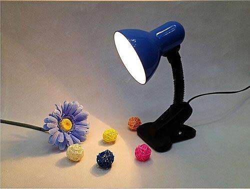 Desk Top Lamp Holder with Clip-On Flexible Gooseneck and LED Bulb. Collections Are Allowed.