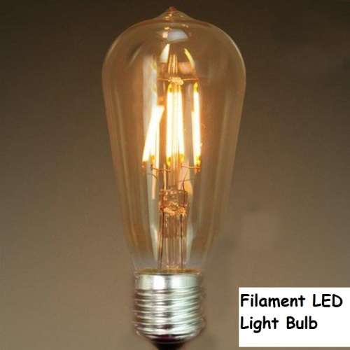 Warm White LED Light Bulbs: Filament Vintage ST64 Design Retro Light Bulbs. Collections Are Allowed.
