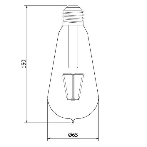 Warm White LED Light Bulbs: Filament Vintage ST64 Design Retro Light Bulbs. Collections Are Allowed.
