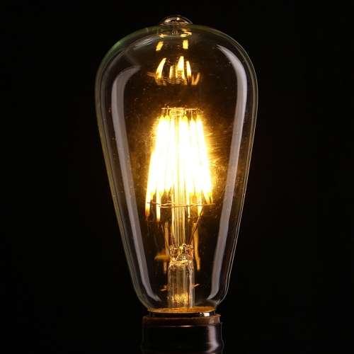 Warm White LED Light Bulbs: Filament Vintage ST64 Design Retro Light Bulbs. Collections Are Allowed.