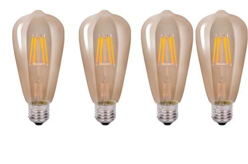 Warm White LED Light Bulbs: Filament Vintage ST64 Design Retro Light Bulbs. Collections Are Allowed.