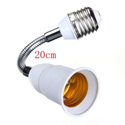 E27 to E27 Light Bulb Adapter / Converter + Gooseneck Extension. Collections are allowed.