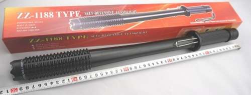 Extra Big Rechargeable LED Flashlight Torch + Electric Shock Stun Baton Device. Collections Allowed