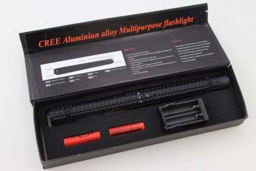 Hi-Power Stun Baton Self-Defense Electric Shocking Device with LED Flashlight. Collections Allowed.