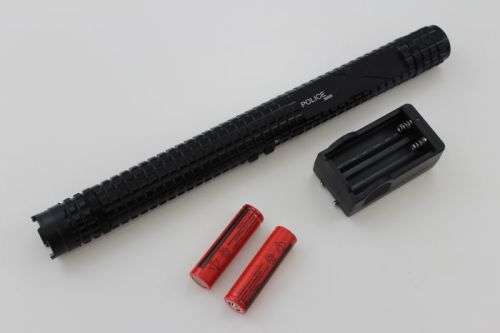 Hi-Power Stun Baton Self-Defense Electric Shocking Device with LED Flashlight. Collections Allowed.