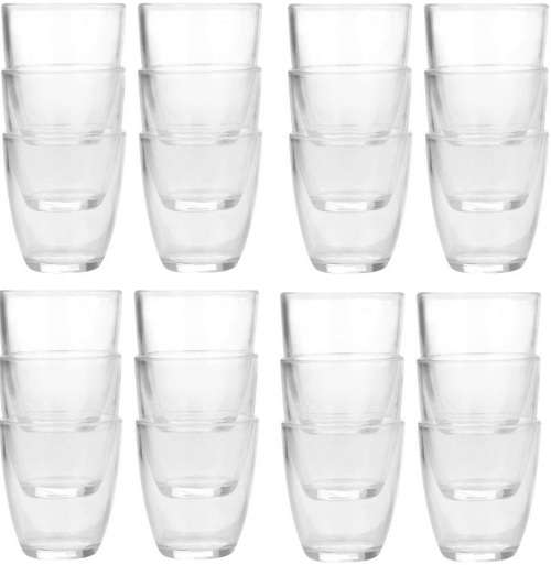 Clear Shot Glasses: Double Tot 50ml Pack of 24. Collections are allowed.