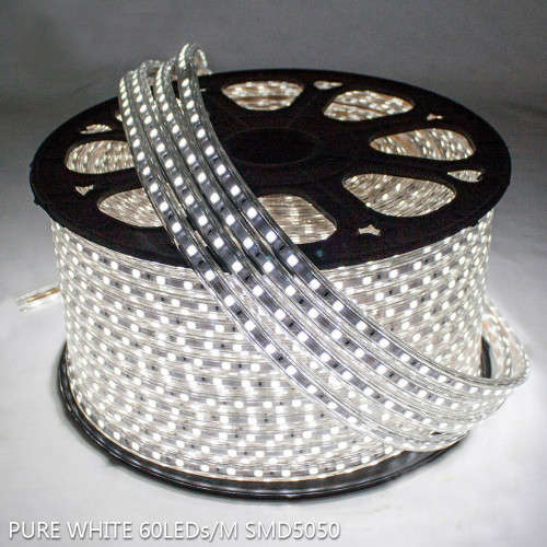 100m Cool White 220V LED Strip Light Complete Kit With Connector Plug + End Cap. Collections Allowed