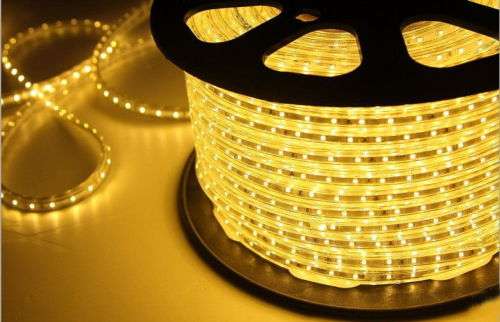 100m Warm White 220V LED Strip Light Complete Kit With Connector Plug + End Cap. Collections Allowed
