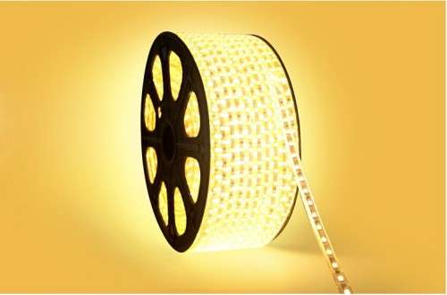 100m Warm White 220V LED Strip Light Complete Kit With Connector Plug + End Cap. Collections Allowed