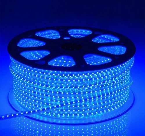 LED Strip Rope Lights 100m Blue 220V Complete Kit With Connector Plug + End Cap. Collections Allowed