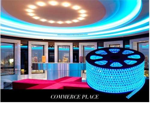 LED Strip Rope Lights 100m Blue 220V Complete Kit With Connector Plug + End Cap. Collections Allowed