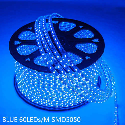 LED Strip Rope Lights 100m Blue 220V Complete Kit With Connector Plug + End Cap. Collections Allowed