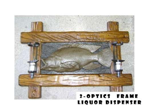 Liquor Dispenser: Fish Large + 2-Optics. Brand New Product. Collections allowed
