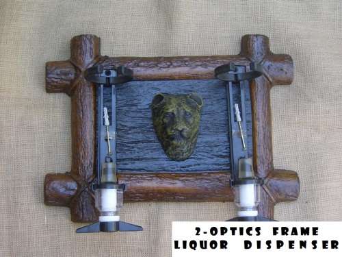 Liquor Dispensers: Leopard Head with 2 Optics and Brackets Kits. New Products. Collections Allowed.