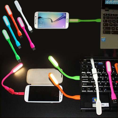 Flexible, Bendable, Portable LED USB Lights In Assorted Bright Colour Schemes. Collections Allowed.