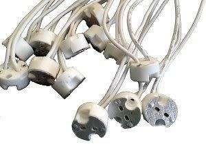MR16 / MR11 / GU5.3 / G4 Base LED/Halogen Ceramic Bulb Wired Connector/Socket. Collections Allowed.