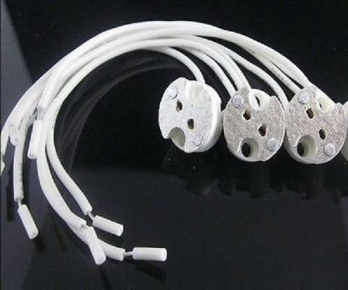 MR16 / MR11 / GU5.3 / G4 Base LED/Halogen Ceramic Bulb Wired Connector/Socket. Collections Allowed.