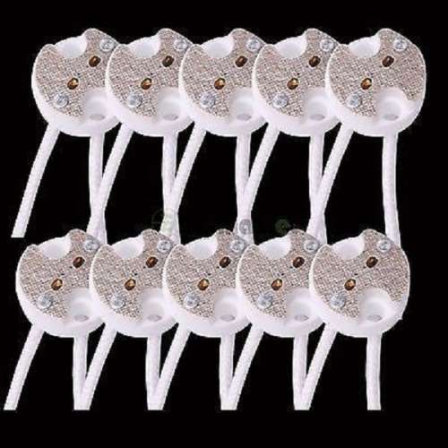 MR16 / MR11 / GU5.3 / G4 Base LED/Halogen Ceramic Bulb Wired Connector/Socket. Collections Allowed.