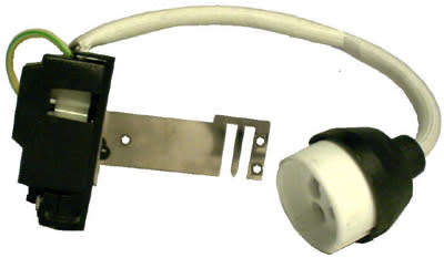 GU10 Socket Holder Earthed. Complete with Wiring. Collections allowed.