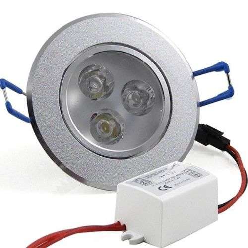LED Ceiling Downlights Complete with Fitting & Swivel Function: 220V Warm White. Collections allowed